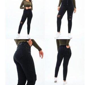 NEW WOMEN'S AEROPOSTALE JEANS SUPER HIGH RISE CURVY JEGGINGS PREMIUM STRETCHY 2R